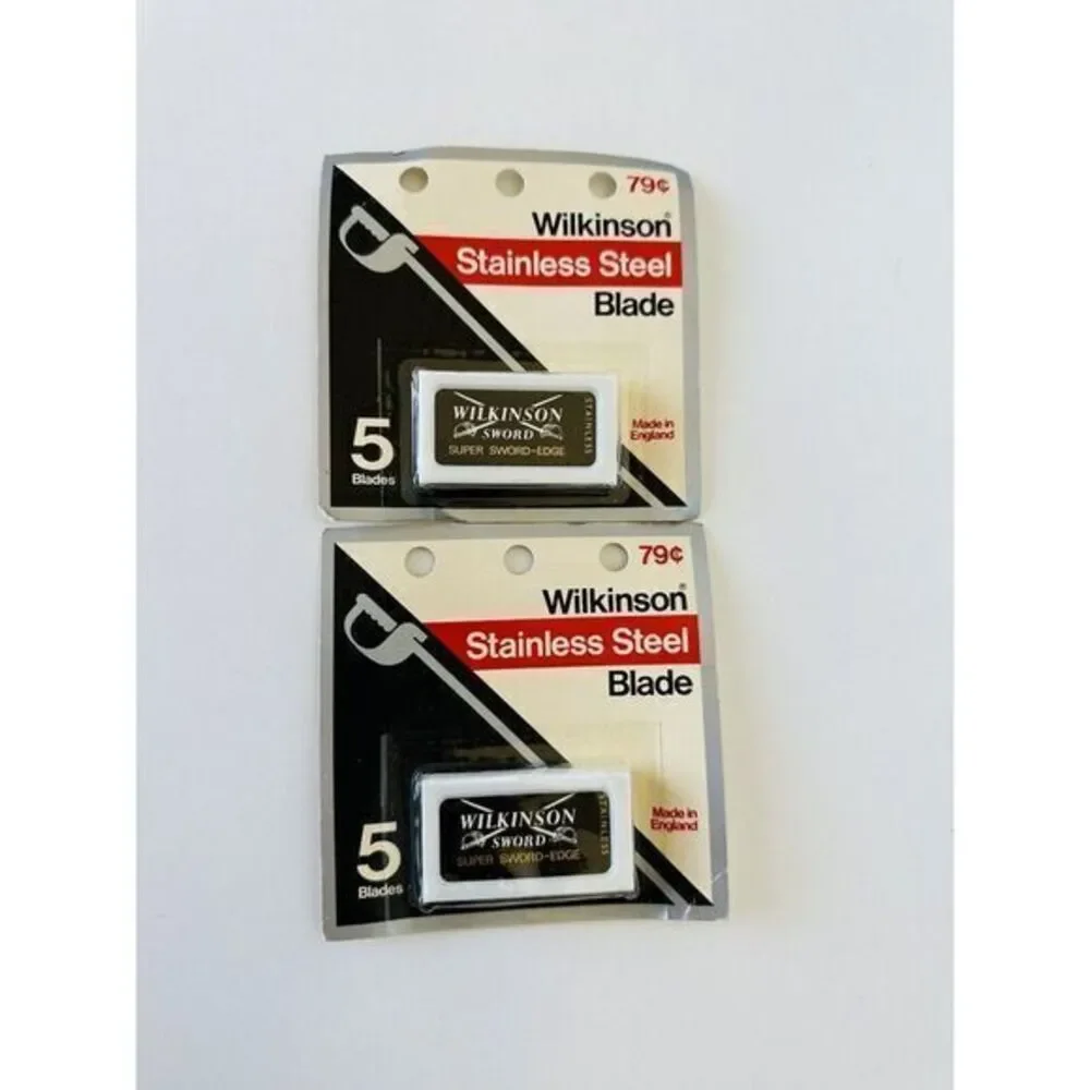 Wilkinson Sword Stainless Steel Razor Blades Pack Of 5 Set Of‎ Two. See Photos
